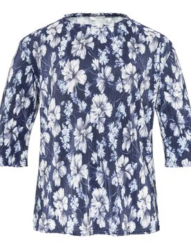 Plissee-Shirt „Anni“ M blau