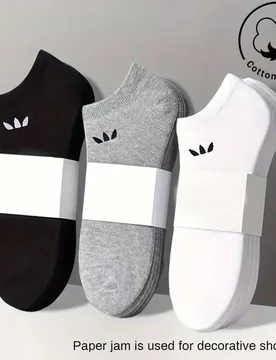 Pares de calcetines de algodón de corte bajo para hombres/mujeres, calcetines cortos, blanco/gris/negro, adecuados para todas las estaciones, malla t - Shein - FashionsVida