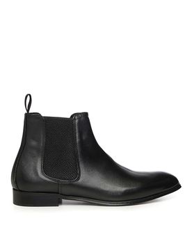Stivaletto in pelle con finitura