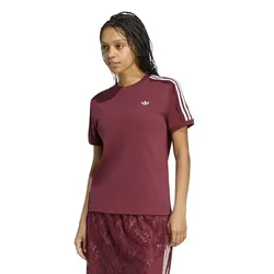T-shirt à Manches Courtes Lace 3 Stripes Shadow Red M