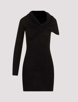 Twist-front Asymmetric Minidress