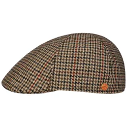 Paddy Casual Houndstooth Flat Cap by - brown - Size: L (58-59 cm)