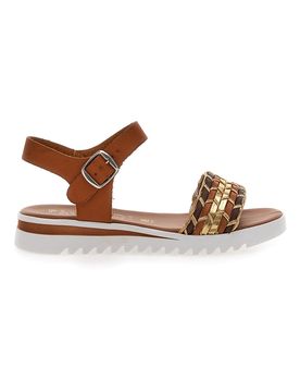 Sandali Cognac con Cinturino Prodotto Italiano 021 36