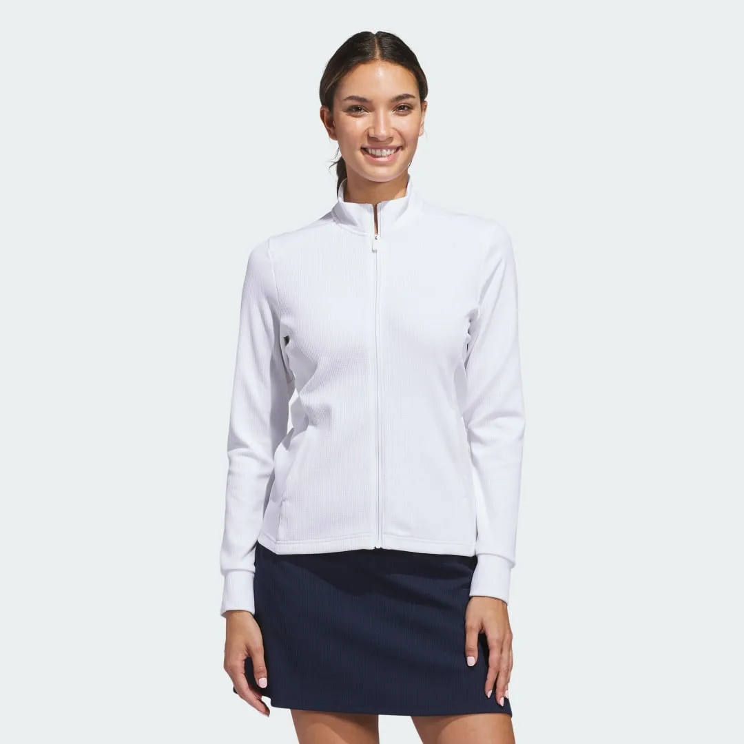 GIACCA FULL ZIP PERFORMANCE TEXTURE L White - Adidas - FashionsVida