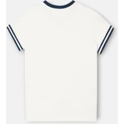 Camiseta de mujer parche escudo blanca