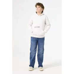 Felpa Con Cappuccio T3661 White Melee 8-9 Anni