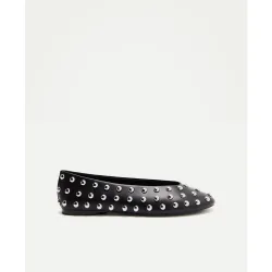 Zapatos planos de mujer con adorno de bolitas