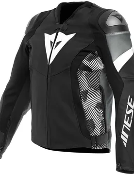 Giubbotto Moto in Pelle AVRO 5 Nero Bianco Antracite taglia 48 - Dainese - FashionsVida