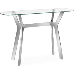 Consola de acero y cristal Ernest