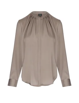 Blusa de seda BANORAH marrón 42 - BOSS - FashionsVida