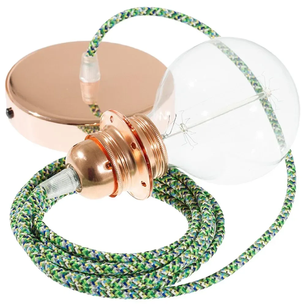 Cables Lampe Suspendue Pendel Pour Abat-jour Rx05 Pixel Diy 2 M Green / Copper One Size - Creative - FashionsVida