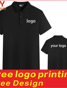 Solid color wrinkle resistant men's and women's T-shirt shirt polo shirt printed logo embroidery breathable workwear customizati - Aliexpress - FashionsVida