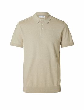 Poloshirt SLHBERG beige XL herren