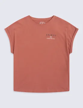 Holly Womens Cornwall Tee - Orange - Orange - Size: 20 - Animal - FashionsVida