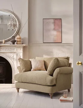 AND STONEHOUSE Isla Snuggle Chair Khaki - Barker - FashionsVida