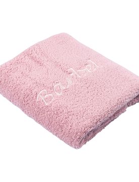 Duschtuch personalisiert mit Namen, 70x140 cm, 100% Baumwolle rosa