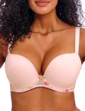 Womens Love Crush Moulded Plunge T-Shirt Bra - Pink - Size 36gg - Freya - FashionsVida