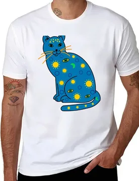 Lucky Blue Cat T-Shirt man tshirt man t shirt designer T-Shirt - Aliexpress - FashionsVida