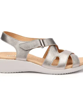 Women's Wide Fit 'Eliana' Sandals in Metallics Size: 8 - Metallics - Size: 8 - Hotter - FashionsVida