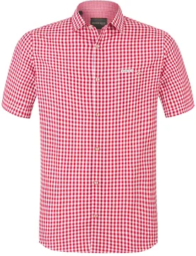 Trachtenhemd Renko3 (rot, Gr. 3XL) von Classics für Herren, Trachtenhemden, 55% Baumwolle, 45% Polyester - Stockerpoint - FashionsVida