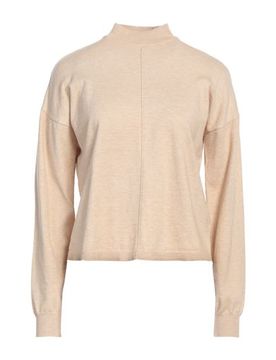 Rollkragenpullover Damen Beige M,S Damen