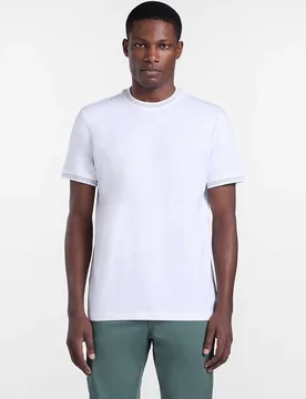 Harmont&Blaine - Camiseta de hombre con borde y cuello a rayas - Harmont&Blaine - FashionsVida