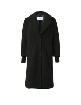 Abrigo de efecto piel negro 38
