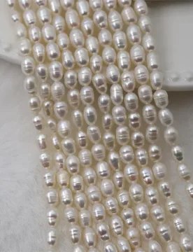 AA 4-5mm Rice-shaped Semi-finished Natural Freshwater Pearls Loose Beads for Jewelry Making DIY Necklace Bracelet Accessories - Aliexpress - FashionsVida