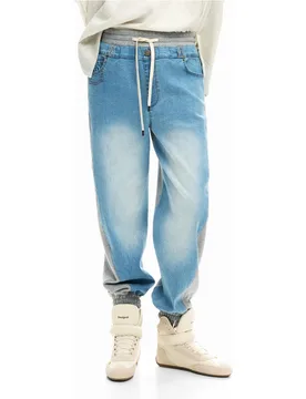 Vaquero recto de mujer vaquero jogger - Desigual - FashionsVida