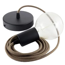 Cables Suspension Luminaire Rc13 1 M Brown / Black One Size