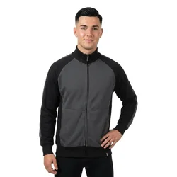 Sweat-shirt à Zip Unique 50565 Dark Anthracite / Black 4XL