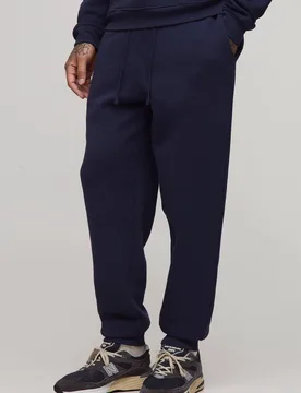 Men's Tall Essential Regular Fit Joggers Navy Size Small Navy S - boohooMAN - FashionsVida