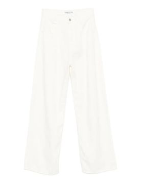 Jeans a gamba larga color papavero