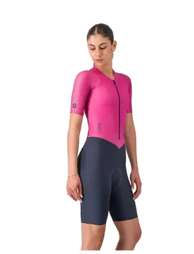 Tuta Da Gara A Maniche Corte Movement Violet / Blue - Castelli - FashionsVida