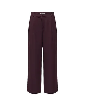 Pantaloni business ONLHATTIE rosso scuro 40/L32 - Only - FashionsVida