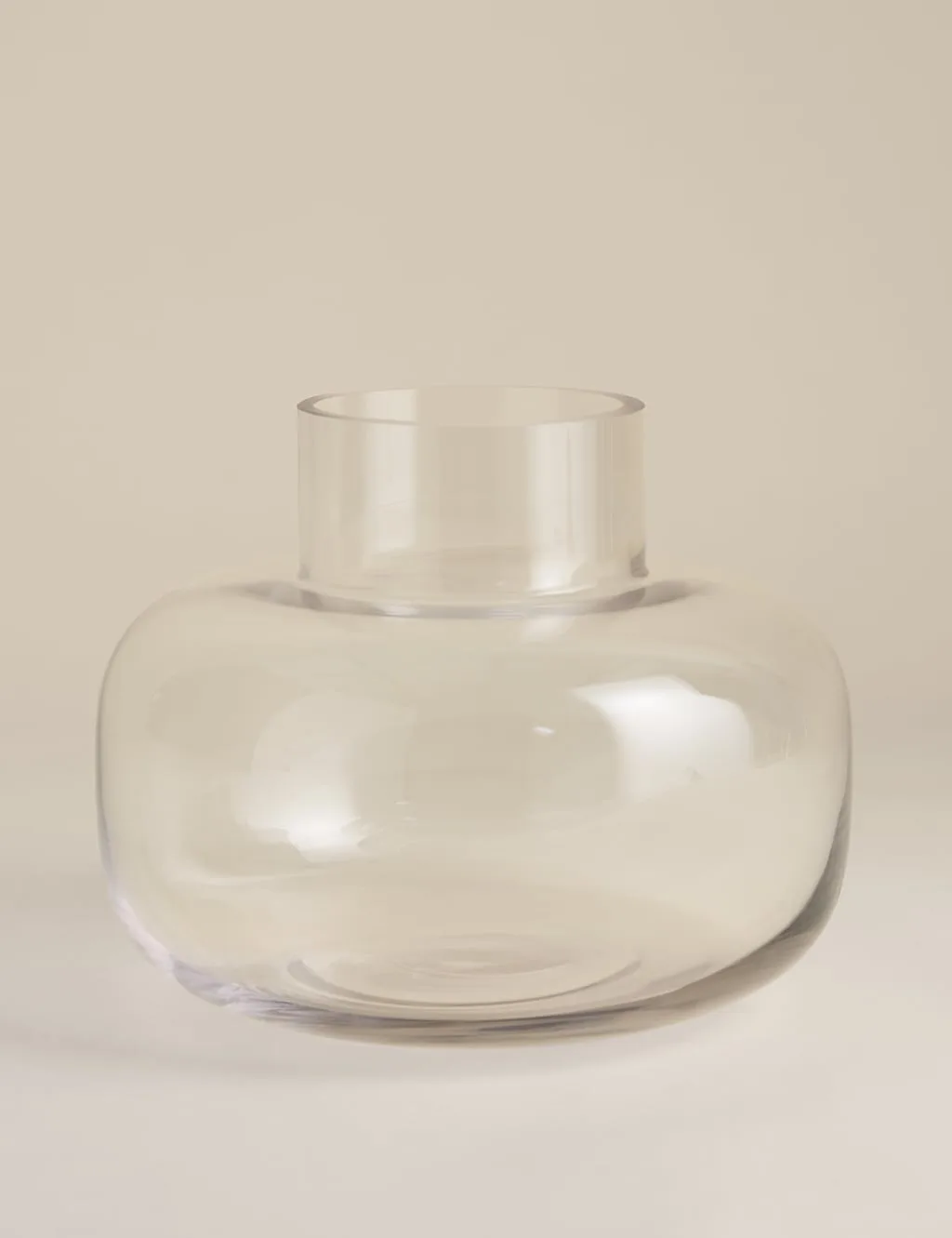 M&S Medium Squat Vase Clear - M&S - FashionsVida