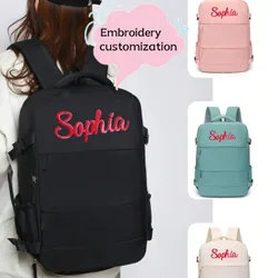 Mochila personalizada bordada para hombres y mujeres con gran capacidad, multiusos para clasificar lo seco y lo húmedo, impermeable mochila de mamá