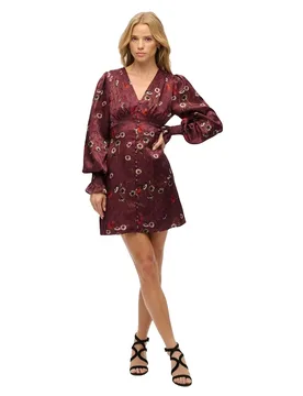 Robe Courte à Manches Longues Jacquard Midnight Meadow XL - Superdry - FashionsVida