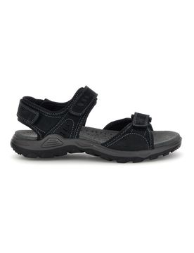 Sandali nero in vera pelle con chiusure a strappo Fly dynamic FD10 41