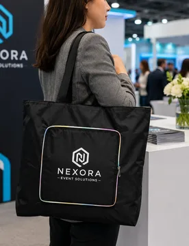 Custom Brand Logo Tote Bag PVC Foldable Lightweight Carry Bag For Advertise Promotion Trade Fairs Handbag Eco-friendly Daily Use - Aliexpress - FashionsVida