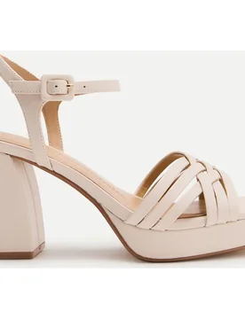 Sandalia mujer tacón, plataforma multitiras - Latouche - FashionsVida