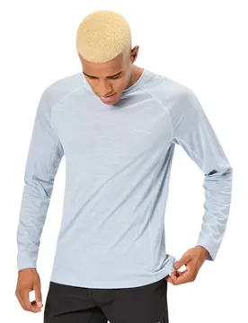 Maglietta A Maniche Lunghe Merino Blue XL