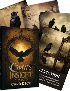 Baraja de cartas de la Intuición del Cuervo, 50 cartas de oráculo para lectura y reflexión personal, 12*8cm, Cartas de Tarot, Regalo de juego, Cart - Shein - FashionsVida