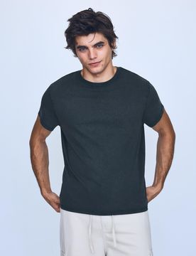 T-Shirt Manches Courtes S Bleu Foncé