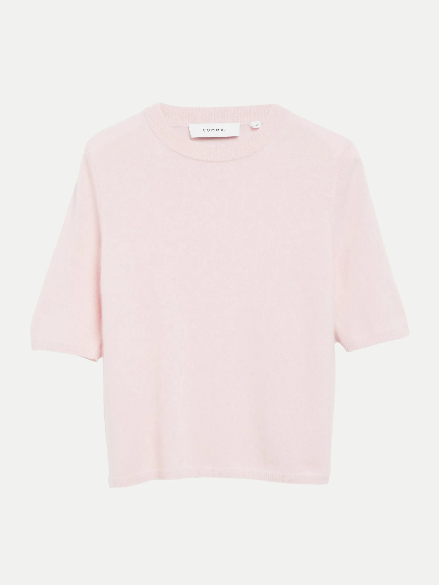 Kurzarmpullover aus reiner Wolle Rosa 40 - Comma - FashionsVida
