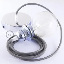 Cables Lampe Suspendue Pendel Pour Abat-jour Rm03 2 M Grey / Chrome Plated One Size