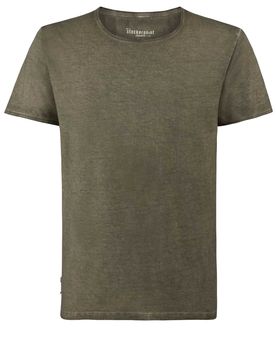 Trachtenshirt Falko Rundhals (olive, Gr. L) von Classics für Herren, Oberteile, 100% Baumwolle