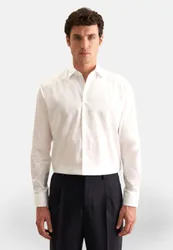 Regular Business Hemd Uni Weiß 44