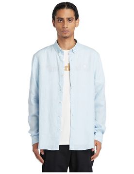Camicia di lino celeste Mill Brook TB0A2DC3940