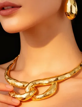 Nigerian pendant necklace daily wear copper alloy jewelry set of women Earrings Necklace Bangle Ring Set free shipping - Aliexpress - FashionsVida
